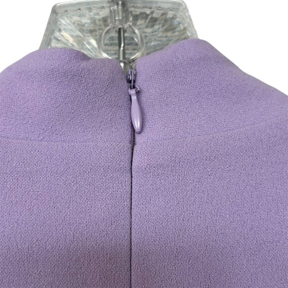 NY&Co Lavender Belted Mock Neck Sheath Dress Sleeveless Lilac Size M - Picture 5 of 9